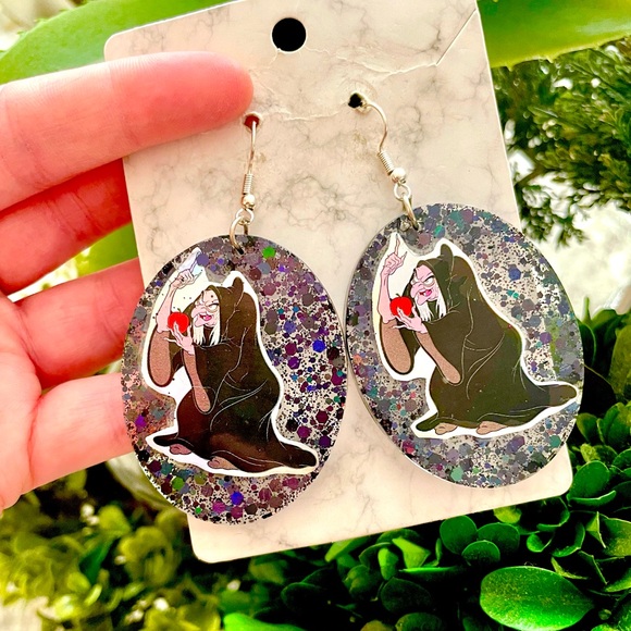 Evil Queen Acrylic Earrings - Picture 2 of 5